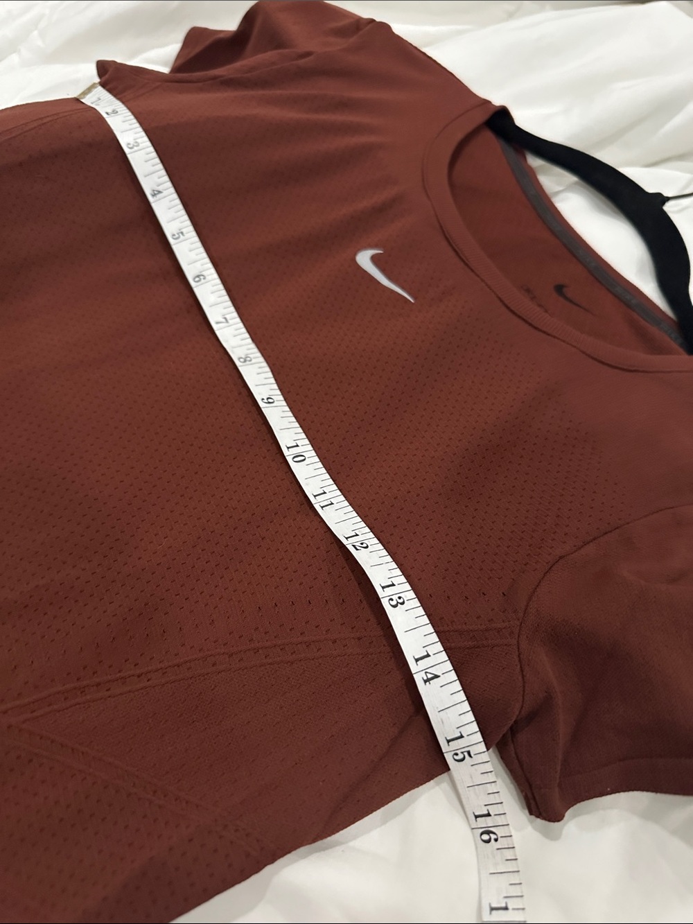 Nike Women’s Short Sleeve Dri-FIT Top — Rust Brown - Picture 3 of 5